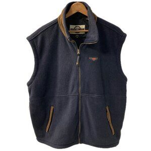 Vintage Bentley Logo North End All Climate Wear Full Zip Fleece Vest Size Large